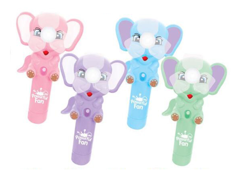Elephant Spray Hand-Pressed Fan