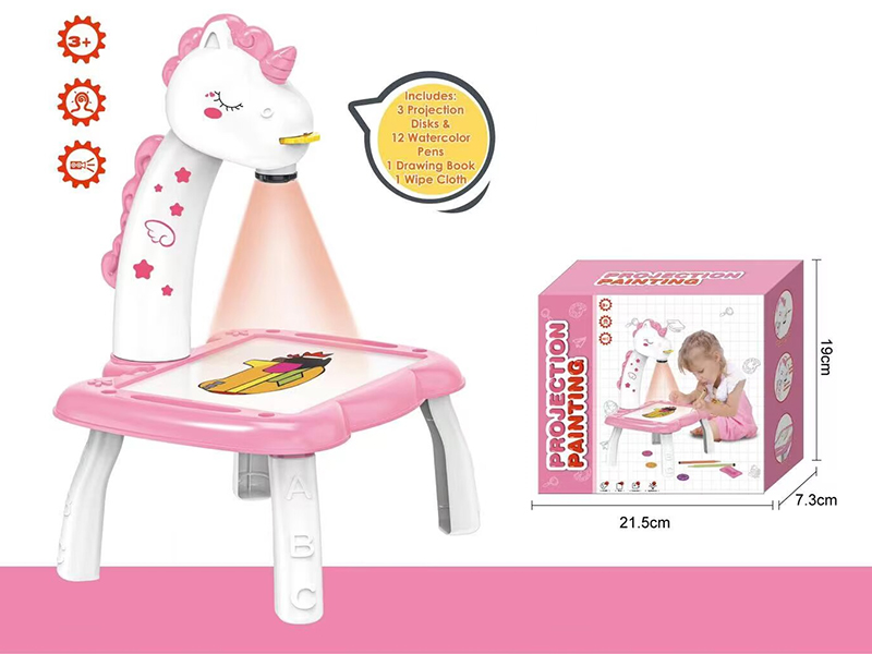 Unicorn Mini Projection Drawing Board(Pink)No Music