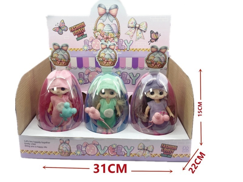 4.5-Inch Solid Doll Egg Pack (6 Boxes)