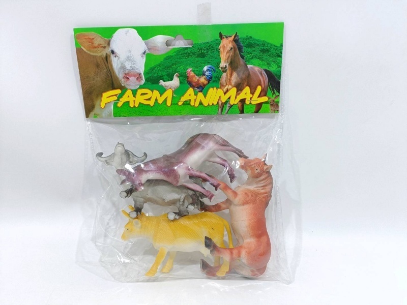 Four Cattle And Horses