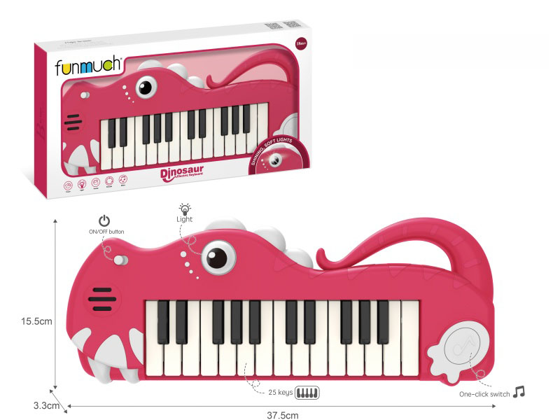 25-Key Electronic Organ (Pink Dinosaur)