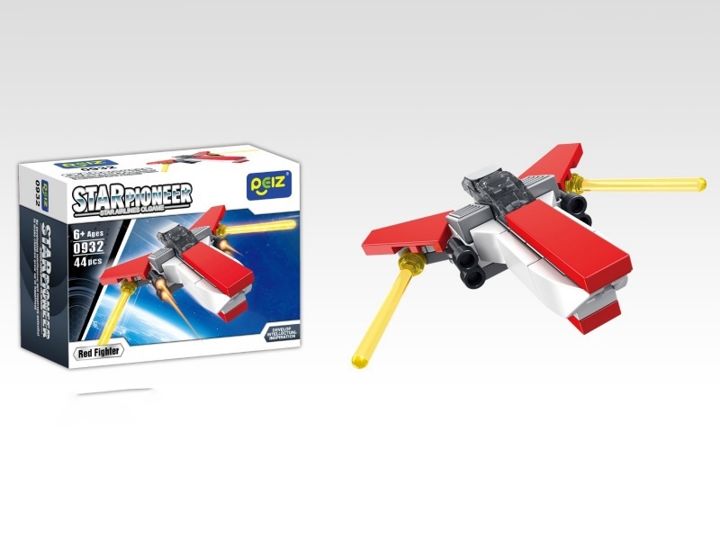Red Fighter Building Blocks 44Pcs