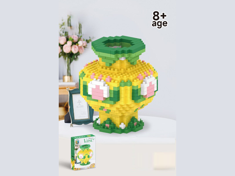 Green Pastel Uranium Building Blocks Chinese Vase Series 480 Pieces