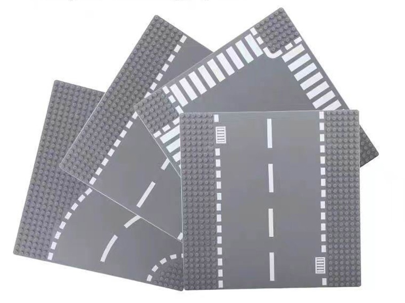 Small Particle Building Blocks Urban Highway Floor