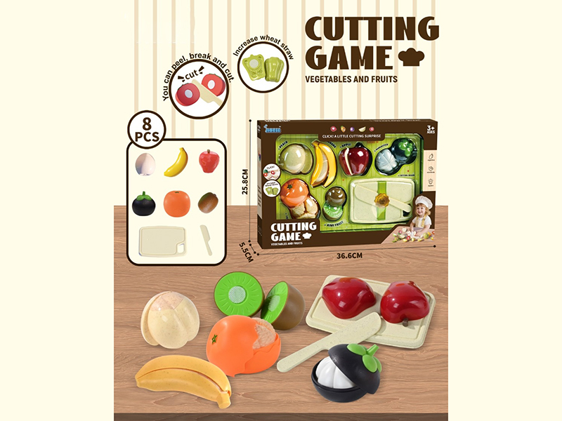 Peel And Slice 8 Pieces Of Fruits