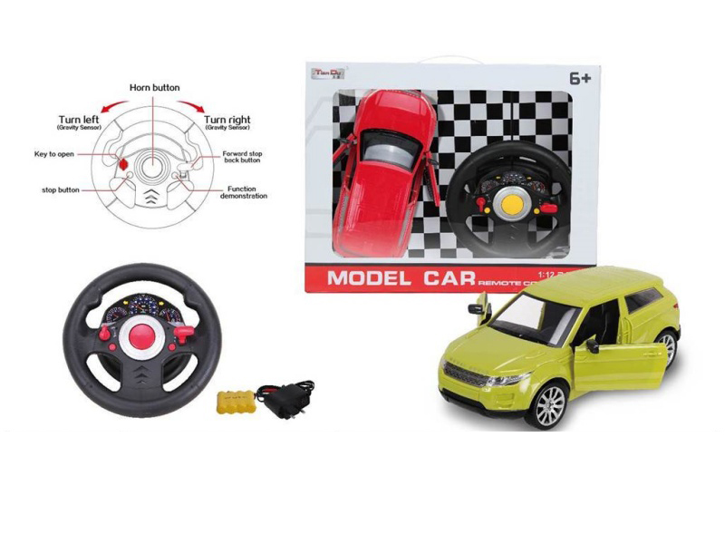 1:12 Sitong Simulation Aurora Remote Control Car With Lights, Manual Door Opening And No. 6 Steering Wheel
