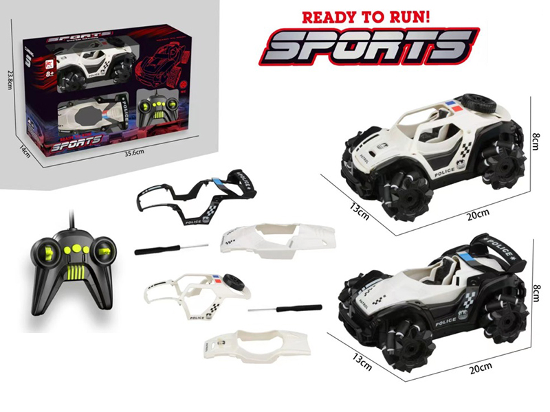 2.4G 6-Channel Remote Control DIY Assembly Drift Car(Included Batteries)