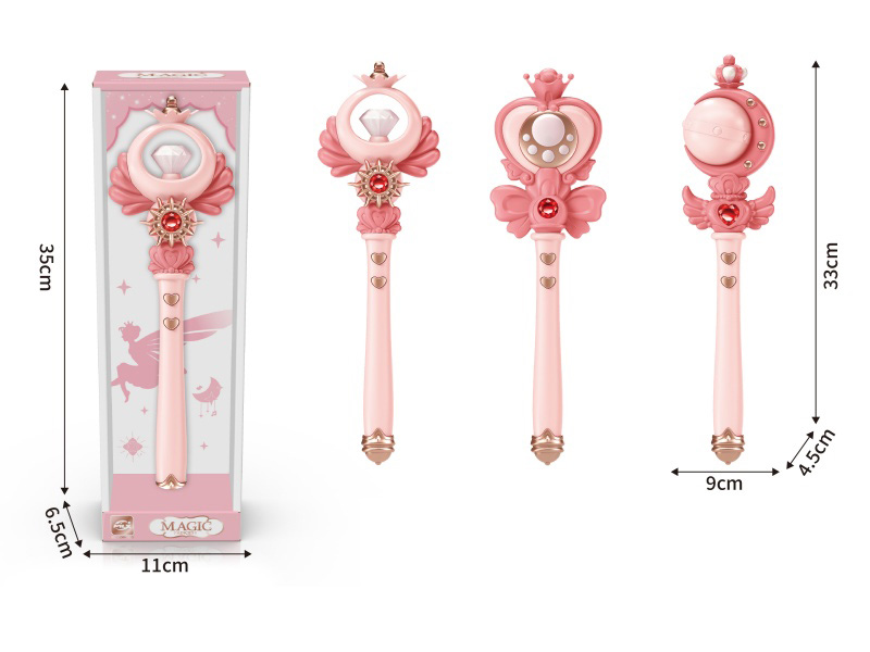 Girl's Magic Wand With Sound And Light, Music(Solid Color)
