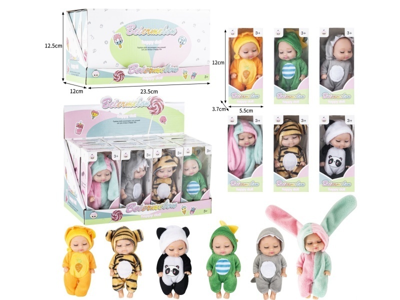 4-Inch Solid Sleeping Dolls (12-Piece Set)