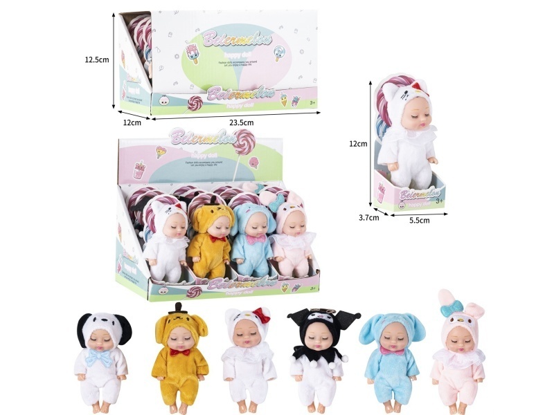 4-Inch Solid Sleeping Dolls (12-Piece Set)