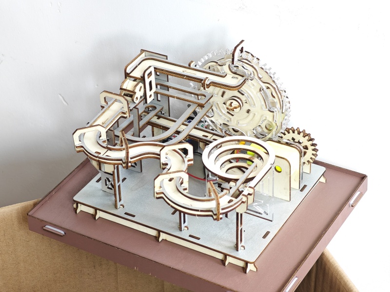 Diy 3D Wooden/Wooden Assembly Model Flower/Wooden Assembly Track Marble 2