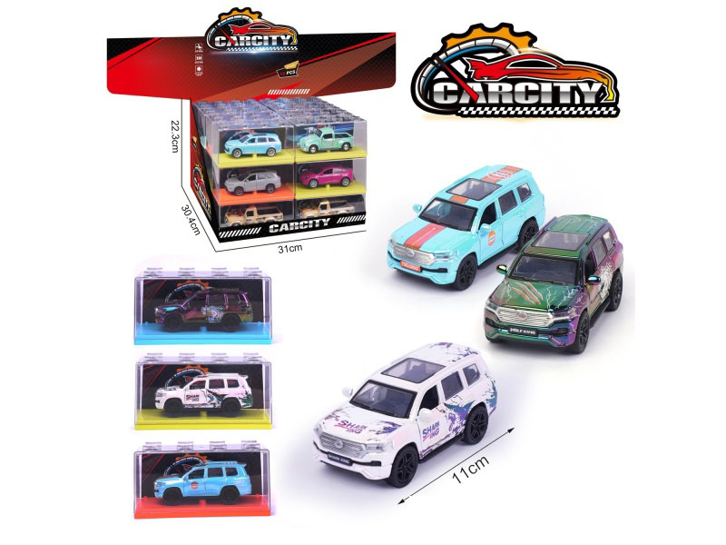 1:36 Colorful Huili Alloy Car Cool Luze Phantom Bay Blue/Black/White Mixed Package