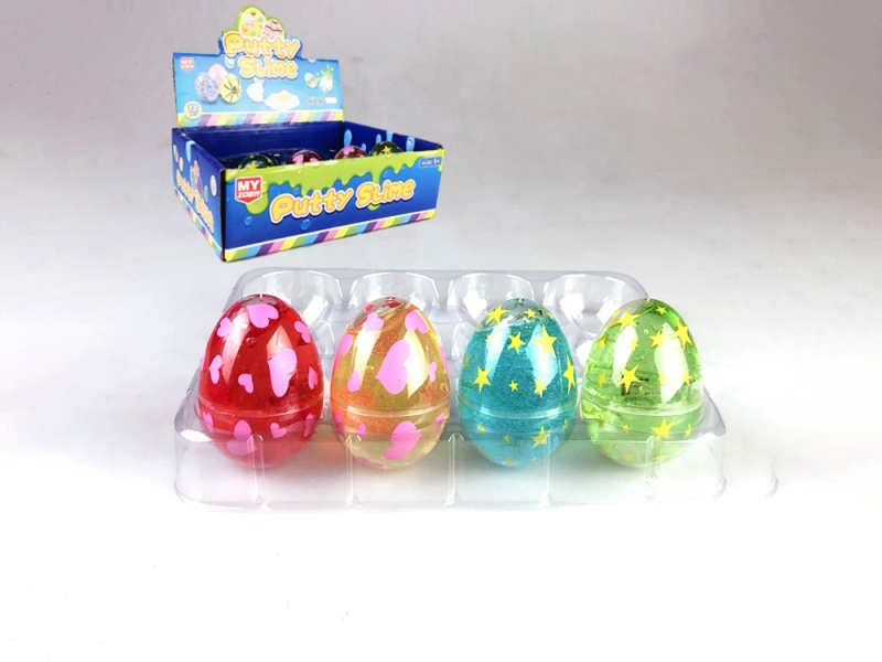 Crystal Mud Slime Star Heart Easter Egg Transparent Putty