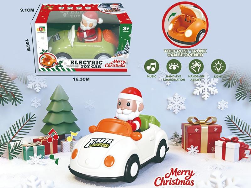 Vinyl Santa Claus Friction Car With Music