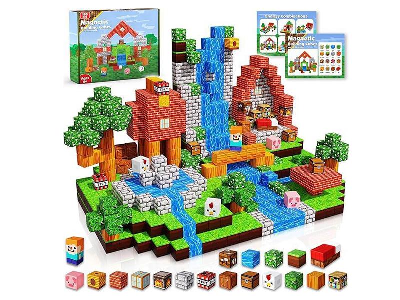 Animal Home Magnetic Cube Building Blocks - 100pcs