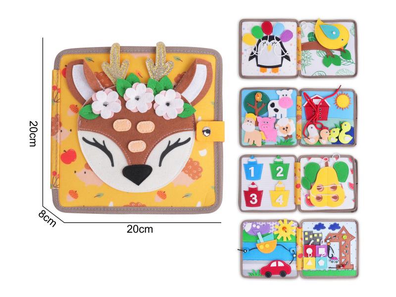 Montessori Early Childhood Education And Intelligence Development - Felt Deer Quiet Book