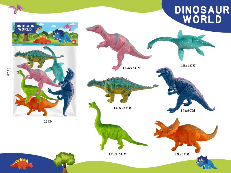 6 Dinosaurs Set