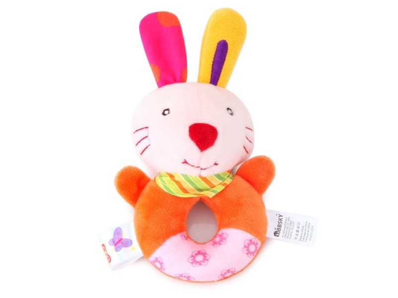 Sound-Sounding Rabbit Baby Soothing Round Rattle