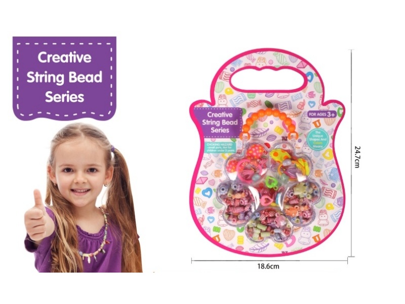 Heart-Shaped Flower-Shaped Bead Box, Cartoon Beads In Packs