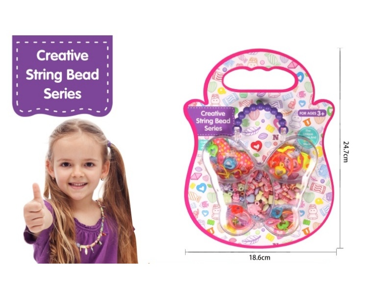 Butterfly-Shaped Bead Box, Cartoon Beads In Packs
