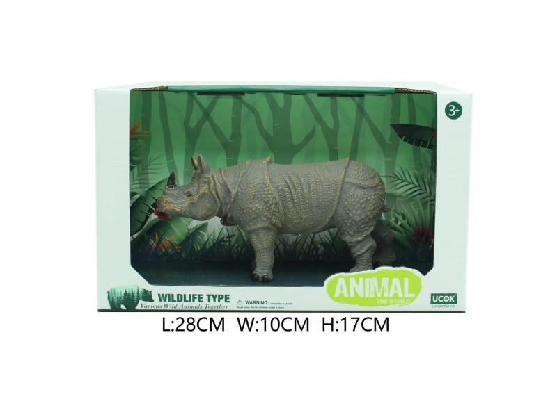 8-Inch Rubber-Lined Cotton Rhinoceros