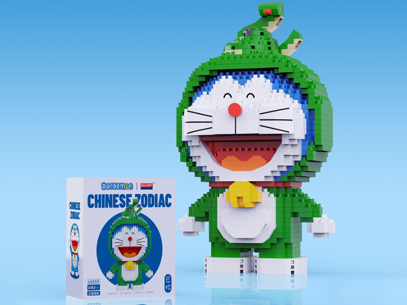 Doraemon Twelve Chinese Zodiac Sings Building Blocks - Snake 1062pcs