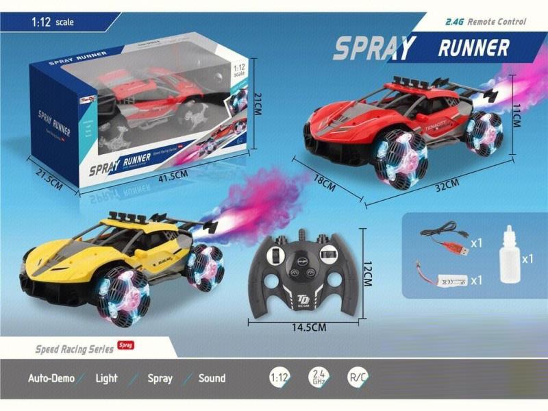 1:12 Scale Simulation Four-Way Ferrari Rafa Drift High-Speed Remote Control Car Plastic Body With Rear Sprayer Handle Remote Control 2.4G