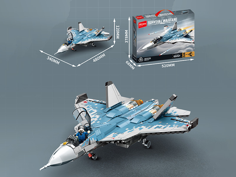 Survival Warfare Series Building Blocks - Sukhoi Su-57 Stealth Fighter 999PCS