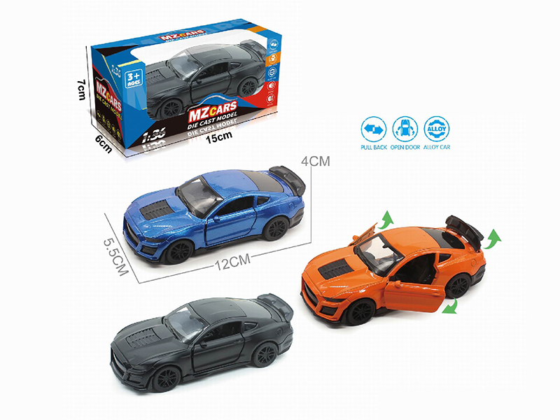 1:36 Pull Back Alloy Sports Car(3 Doors Can Open)
