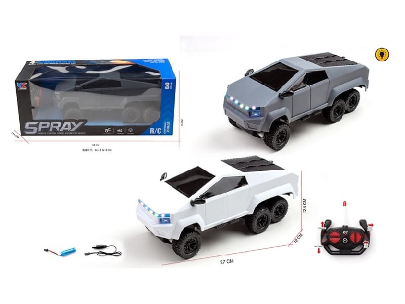 1:16 4CH R/C Six Wheeled Tesla Car  With  Light