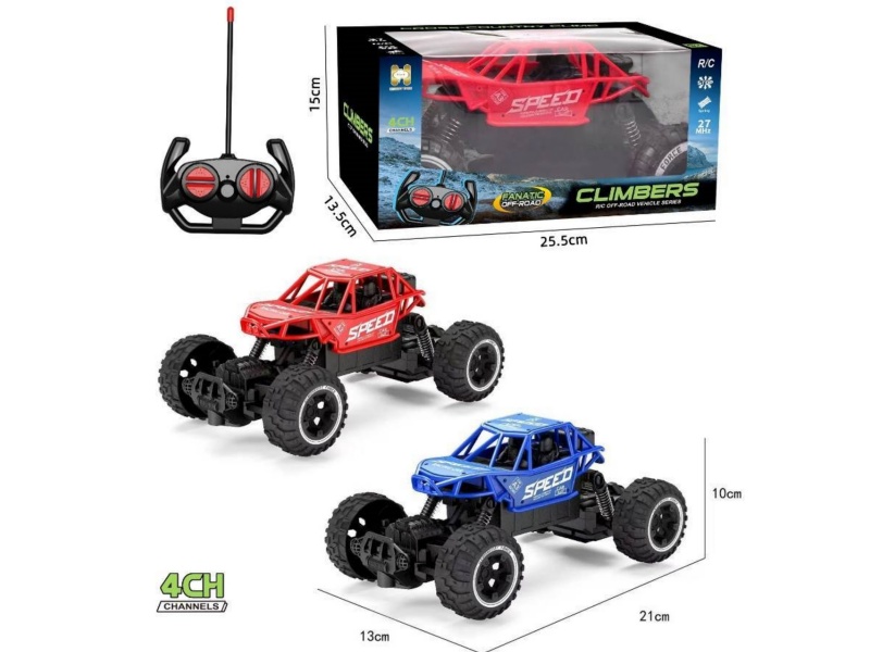 Solid Color Of Four-Way Climbing Vehicle (Mixed Red And Blue Colors, No Battery Included)
