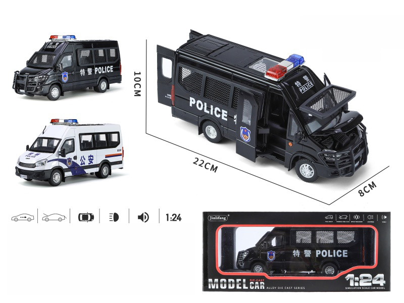 1:24 Iveco Chinese Alloy Police Car Model