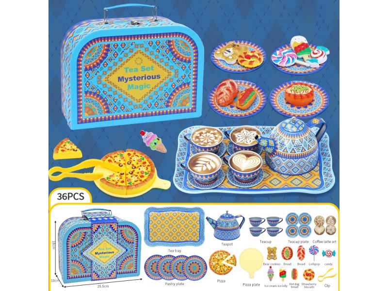 A Set Of Tinplate Coffee Toys For Playing House