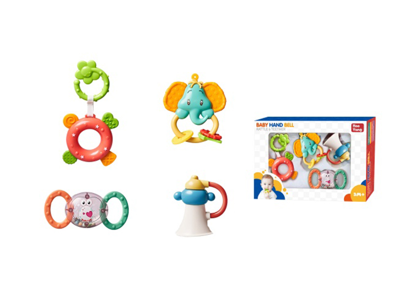 Baby Rattle Teether 4PCS