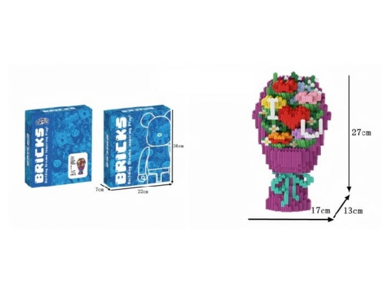 Love Bouquet Building Blocks 2457Pcs