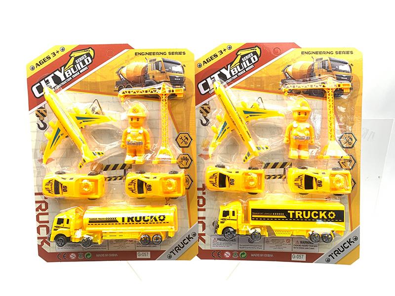 Pull Back Transport Truck City Build Series