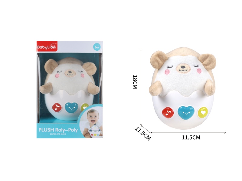 Soothe Plush Tumbler Toy With Sound And Light(Hedgehogl)