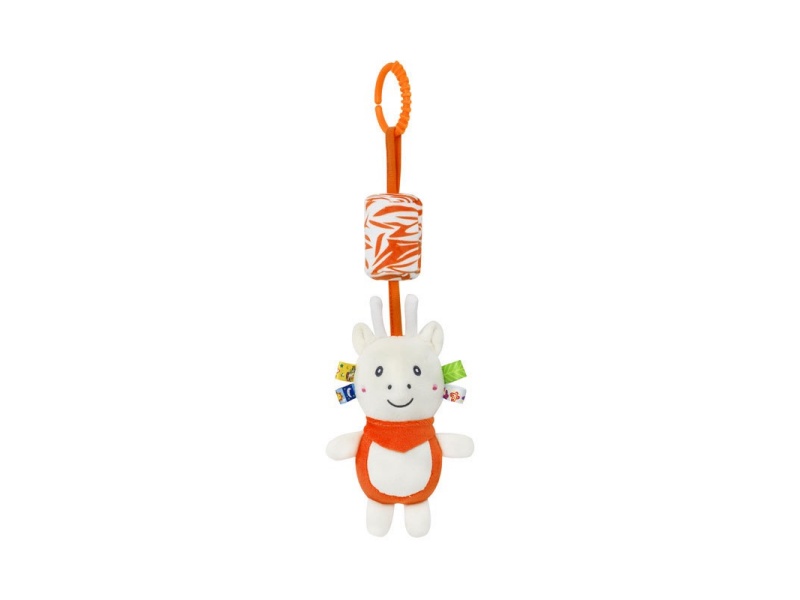 Orange Elk Baby Soothing Bell Plush Pendant