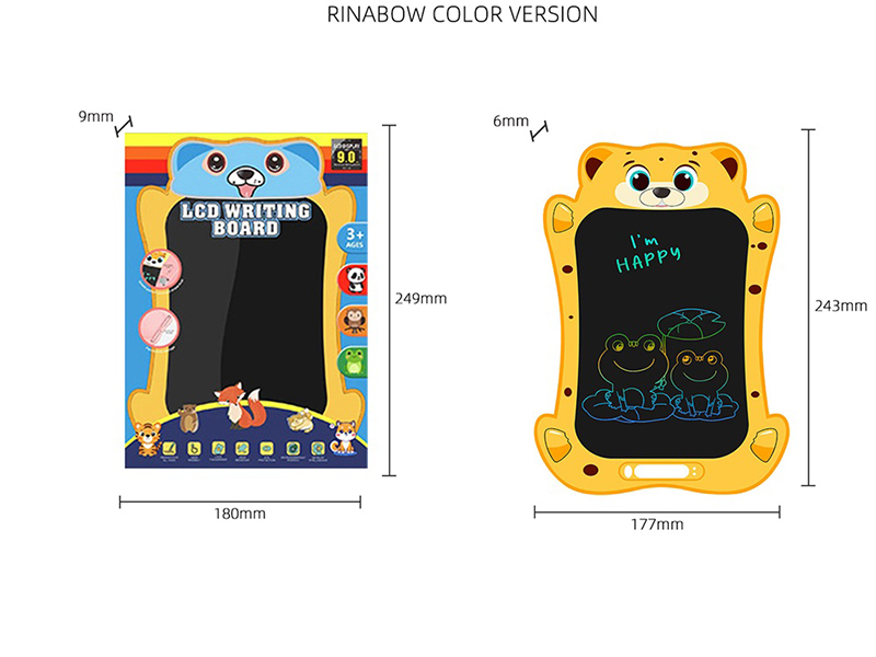 9" Cartoon Tiger Color Screen LCD Electronic Writing Board