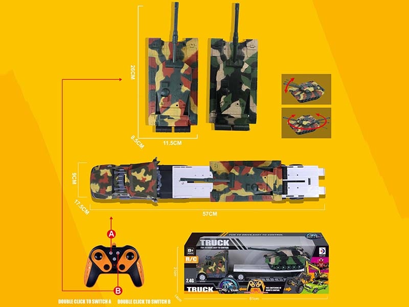 Remote Control Trailer, Tank 2 In 1