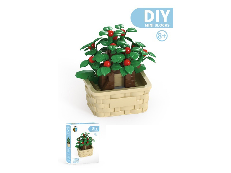 Holly Building Block Flower Basket Series 108 PCS