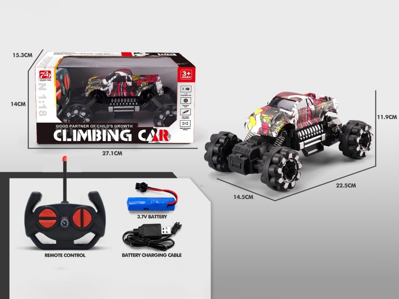 1:18 Graffiti Remote Control Climbing Car