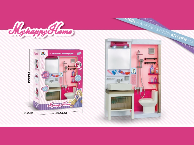 Play House In The Pink Bathroom