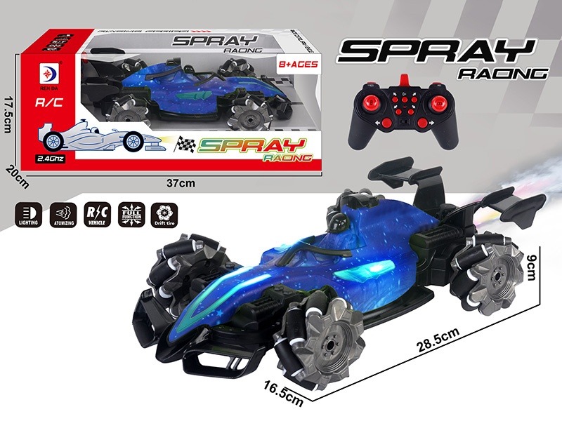 2.4G Remote Control Drift Spray F1 Racing Car With Lights