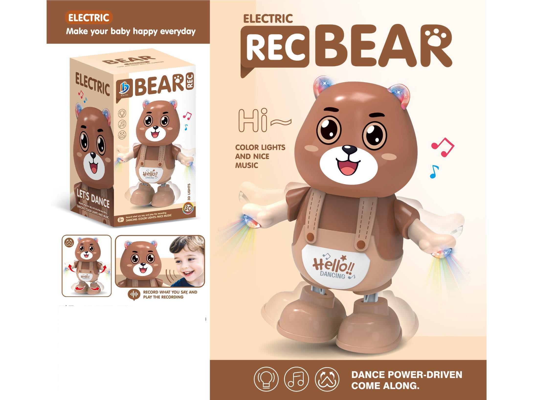Electric Dancing Light Music Cartoon Bear