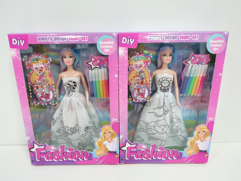 DIY Doll Clothing Coloring Middle Box Style 3