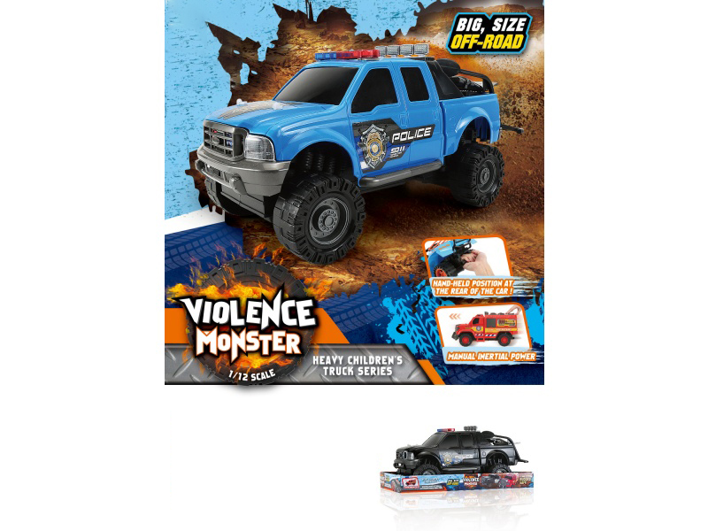 1:12 Hot Wheels Police Car Inertia Car