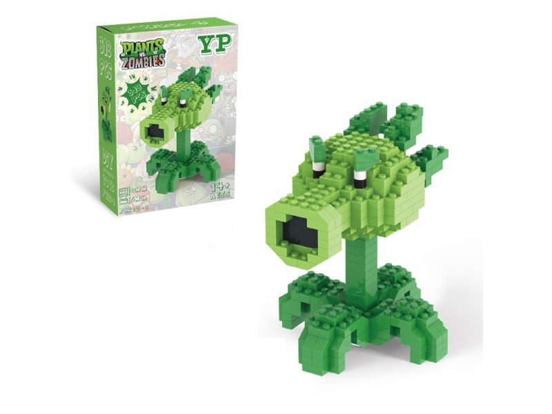 Plants Vs. Zombies - Pea Shooter Building Blocks 318 PCS