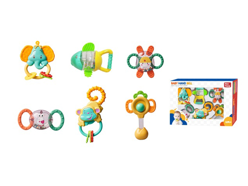 Baby Rattle Teether 6PCS