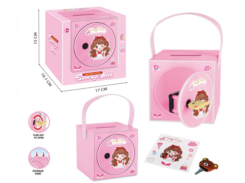 Cute Girl-Themed Portable Piggy Bank
